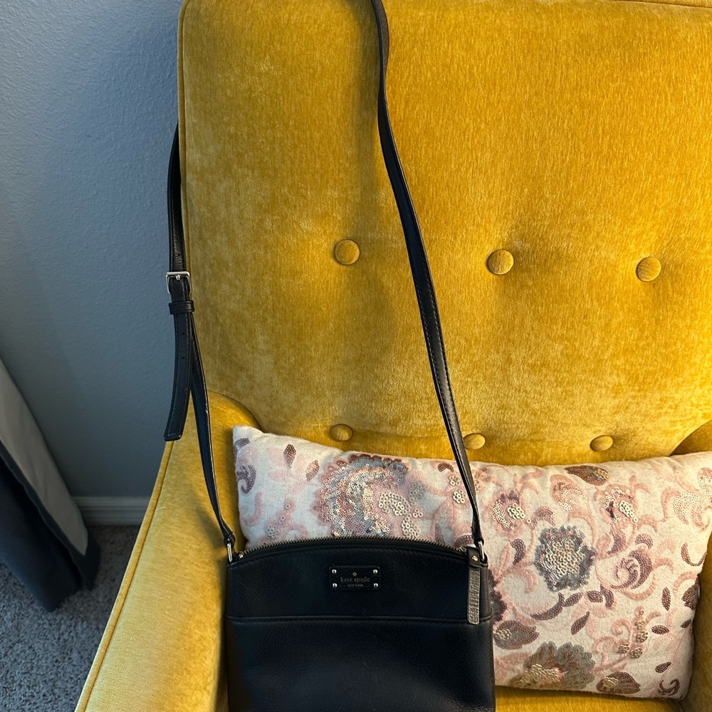 Black Leather Crossbody Bag